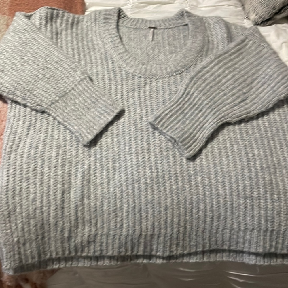 Free People Blue Bell Knit Sweater